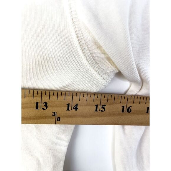 Lilla P Cotton White Long Sleeve 3/4 Crewneck Basic Tee Size XS - Picture 5 of 11